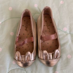 Toddler Baby Cat & Jack Girls Gold Bun Dress Shoes Size 5